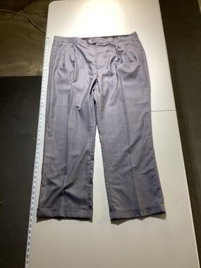 Luca Rossi Gray Pleated Dress Pants
